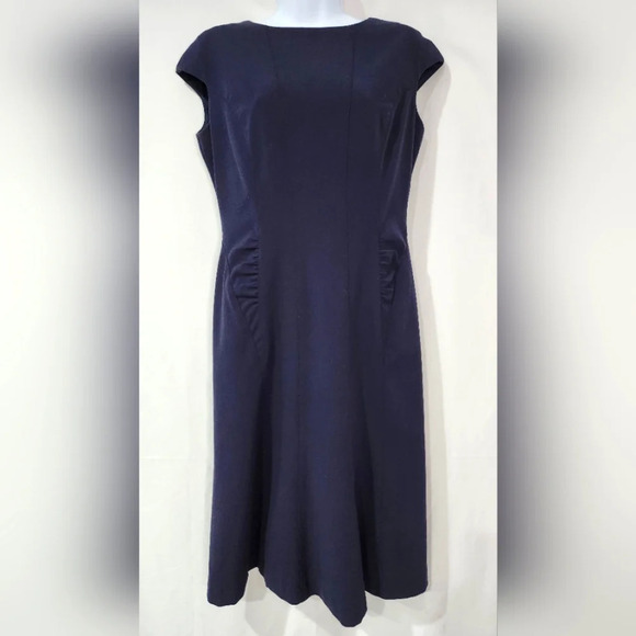 Anne Klein Women's Sleeveless Dress Size 2P Navy Career Office Party Event - Picture 1 of 10